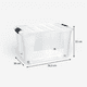 thumbnail image 2 of Caja Plastica Transparente 52 Lts C/Ruedas Mod TG51122B, 2 of 7