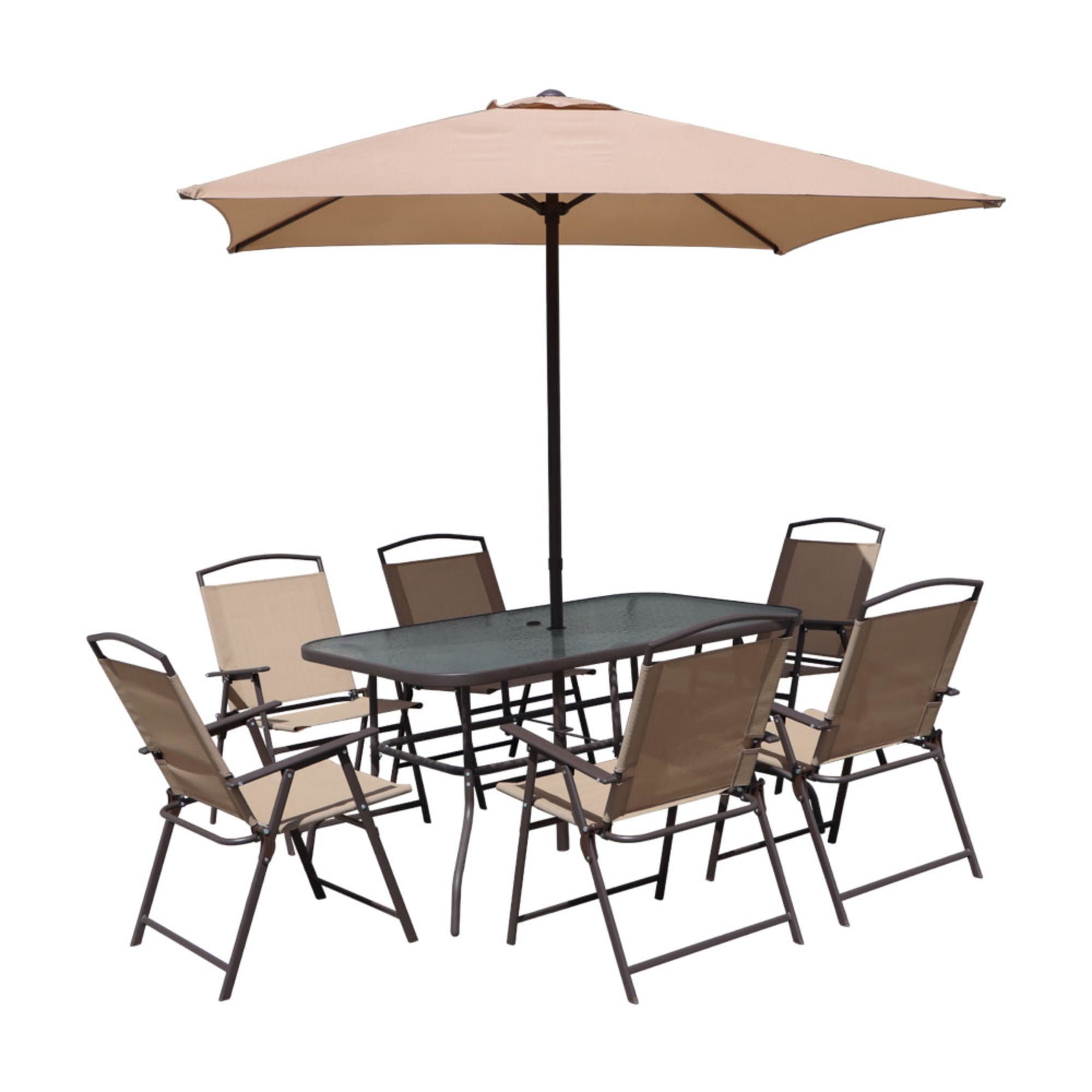 Mainstays - Juego Terraza 8 Piezas Gs1259 Marrón - Beige