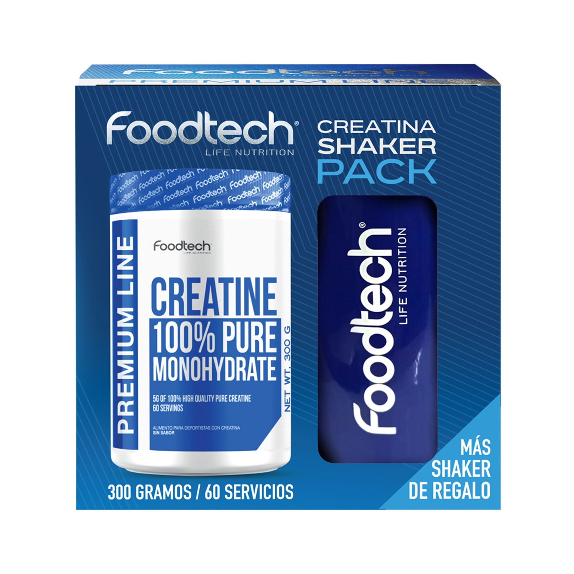 Foodtech - Pack Creatina 300Gr + Shaker