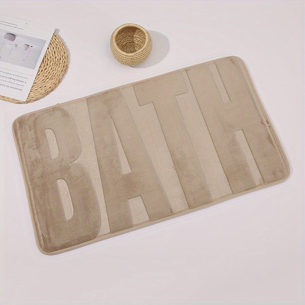 1pc Ultra-Soft Memory Foam Bath Mat with Super Absorbent Cobblestone Design - Machine Washable and Perfect for Bathroom Comfort