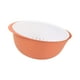 thumbnail image 1 of Juego De Cuencos Y Colador De Cocina Resistente 2 En 1 Para Fideos Espaguetis Naranja Grande, 1 of 3