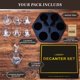 thumbnail image 3 of Juego de Decantador DESIGNERCHOICE 770 ml con 6 Vasos y Bandeja de Madera, 3 of 6