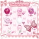 thumbnail image 3 of Set de globos zheiuyjie de 64 piezas, 12" rosa, fiesta temática de caricaturas, 3 of 6