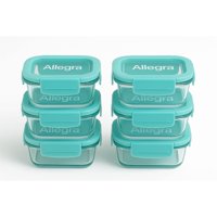 Allegra - 6 Mini Potes / Taper Chicos Hermeticos Vidrio 150Cc