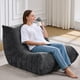 thumbnail image 3 of Sillón puff Hobestluk de espuma viscoelástica, pelo sintético, gris oscuro, 3 of 7
