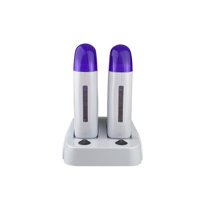 Xusx111 - Roll On Cera Calentador Doble Cartuchos Calentadores 110V Para Las Mujeres Hombres Cera Corporal Depilación Gruesa Con Base De Calentador Para El Pelo, Pierna, Cara, Axila, Bikini, Ceja, Brasileña