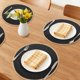 thumbnail image 2 of Juego de 6 Manteles Individuales de Casa de Campo para Decoración de Mesa de Comedor, Mantel de Cocina Rústico Lavable Negro de 15 pulgadas, 2 of 6