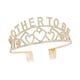 thumbnail image 1 of Corona Diadema Diadema Sombreros Corona De Diamantes De Imitación Para Fotografía De Graduación Mujeres Oro, 1 of 5