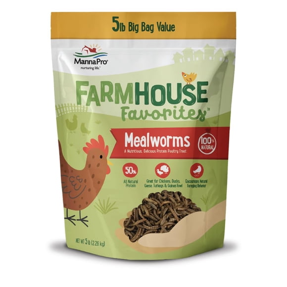 Premio Para Aves De Corral Gusanos De La Harina 2 3 Kg Proteína Natural