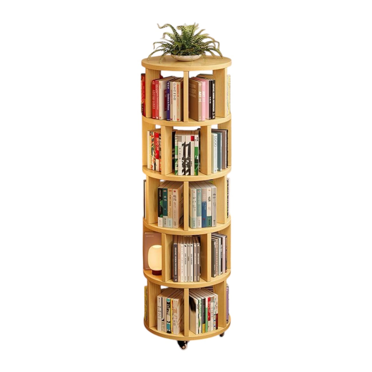 Lubabycas - Biblioteca Giratoria 360 Librero Organizador Ruedas 165cm