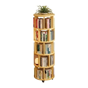 Lubabycas - Biblioteca Giratoria 360 Librero Organizador Ruedas 165Cm