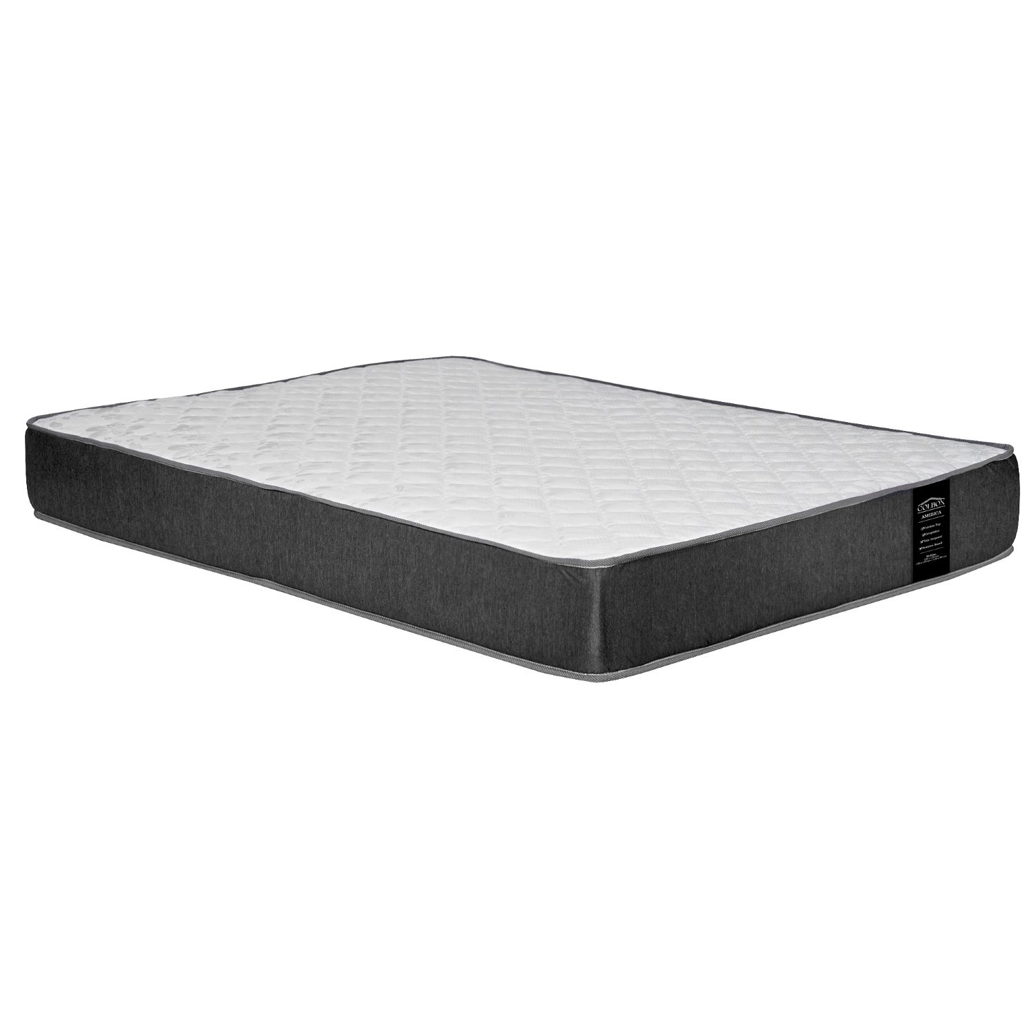 Colbox - Colchón America 2 Plazas Gris 150X190X23 Cm
