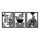 thumbnail image 1 of 3 cuadros plantas líneas abstractas MDF Negro, 1 of 3