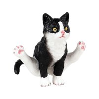 Bothyi - Juego De Colección De Juguetes Educativos De Figura De Gato En Miniatura, Para Regalo De Cumpleaños Negro