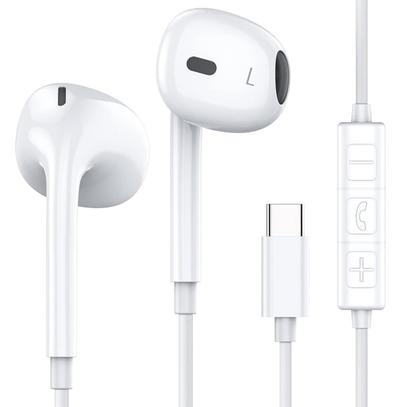 Audífonos MOSWAG USB‑C con cable, micrófono y control de volumen