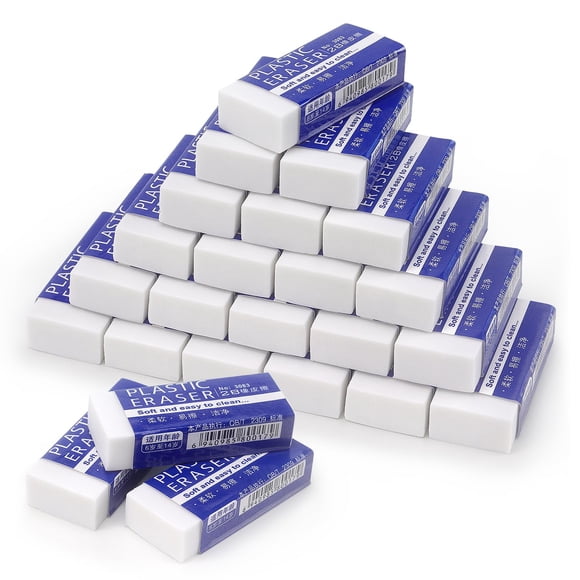 Goma de borrar Tamaki grande 4,6 x 2 x 1 cm blanca - Pack de 24