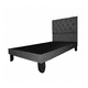 thumbnail image 1 of Base de Cama con Respaldo a Piso 1.5 Plazas Gris Lino, 1 of 2