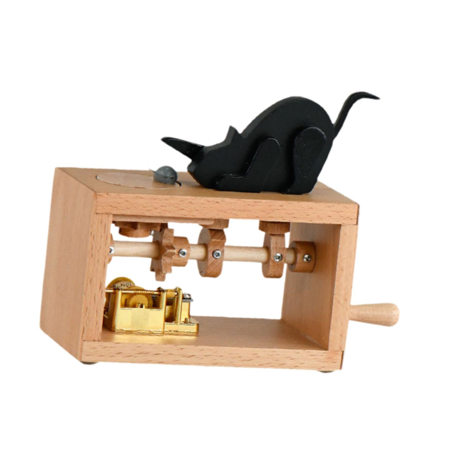 Bothyi - Caja De Música Con Manivela, Adornos Únicos Para Compañeros De Clase, Regalos De Cumpleaños, Gato