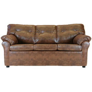 Muebles América - Sofá América 3 Cuerpos Cuero Sintético Caramelo