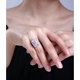 thumbnail image 5 of Anillos de Compromiso Elegantes de Corte Radiante para Mujer Anillo de Boda de Hielo Triturado de 8 Quilates Plata de Ley CZ Llamativos Anillos de Cóctel Rosas para Ella, 5 of 7