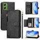 thumbnail image 3 of Funda Billetera Cremallera para Motorola Moto G06 4G con Porta Tarjetas, Soporte y Correa Negro, 3 of 5