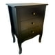 thumbnail image 3 of Velador Dormitorio Imperia 3 Cajones Negro, 3 of 4