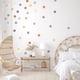 thumbnail image 4 of Calcomanías de pared de lunares de 2 pulgadas para dormitorio de niñas con 150 calcomanías de pared de arcoíris bohemios neutrales, decoración perfecta para guardería bohemia y aula de arcoíris bohemi, 4 of 7