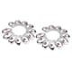 thumbnail image 5 of 1 par clip ajustable de cristal de acero inoxidable floral en anillo mamilo rosa, 5 of 5