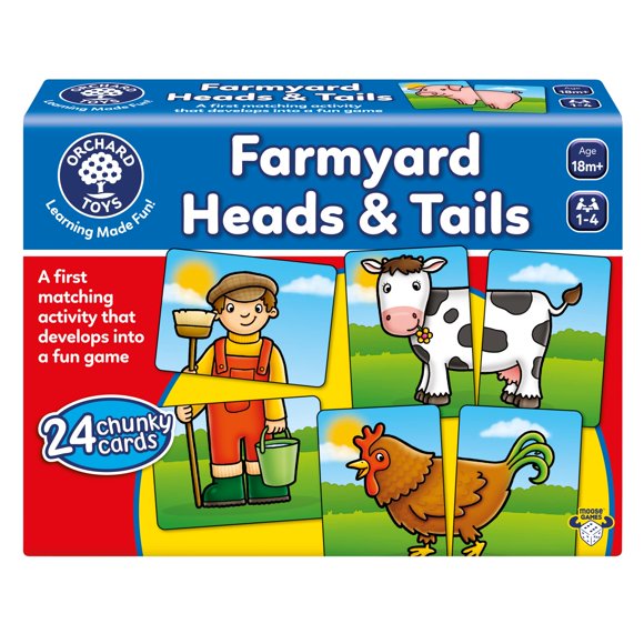 Juego Orchard Toys Moose Farmyard Heads & Tails a partir de 18 meses