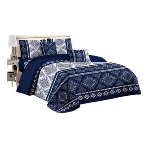 Genérico - Quilt Verano Azul Rombos 2 Plazas