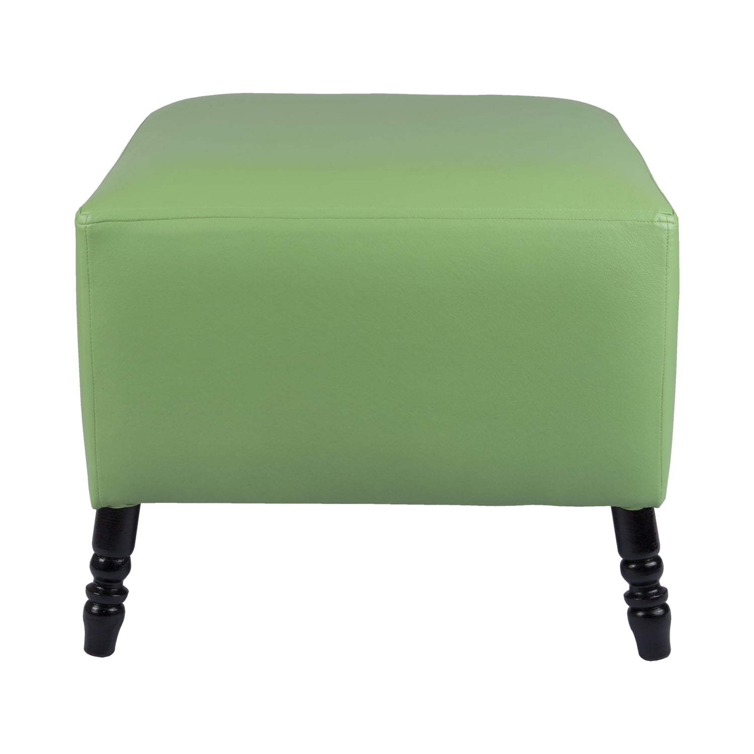 Máxima Design - Pouf Alejandro Diseño Verde Limón Eco Cuero 54x54x44 Cm