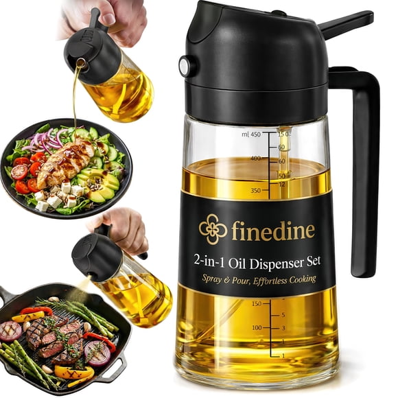 Atomizador de Aceite FineDine 470 ml 2 en 1 Nebulizador y Chorro