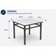 thumbnail image 5 of Mesa Comedor Industrial 4 Personas 90 x 90 cm Alta Resistencia, 5 of 6