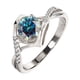 thumbnail image 1 of Anillos de Moissanita de Oro Blanco de 18K de 1 Uds para Mujer Regalo Color D VVS1 Anillos de Diamante Anillos de Plata Esterlina S925 Joyería Anillos de Compromiso de Moissanita con Corazón con, 1 of 8