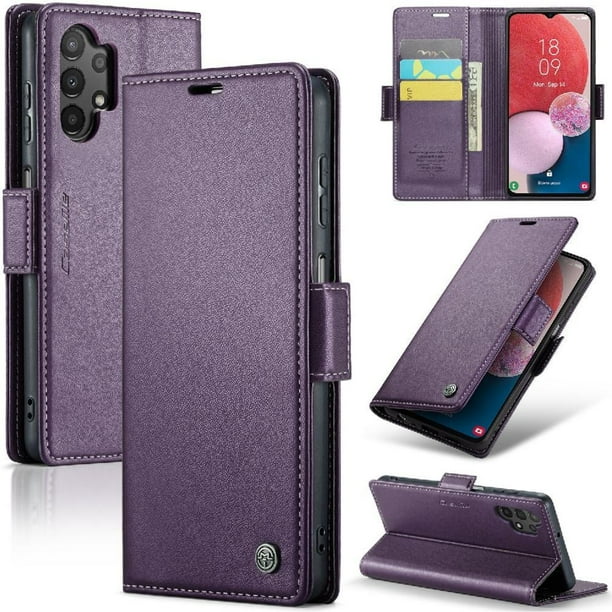 CaseMe tipo cartera Samsung Galaxy A04S/A04 con cierre magnético, RFID, tarjetero, soporte, carga inalámbrica
