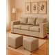 thumbnail image 1 of Sofá Cedric 3 cuerpos + 2 Pouf Beige, 1 of 3