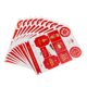 thumbnail image 4 of 12Pc 2018 Christmas Series Gold Estampado Adhesivo Autoadhesivo Rojo, 4 of 5