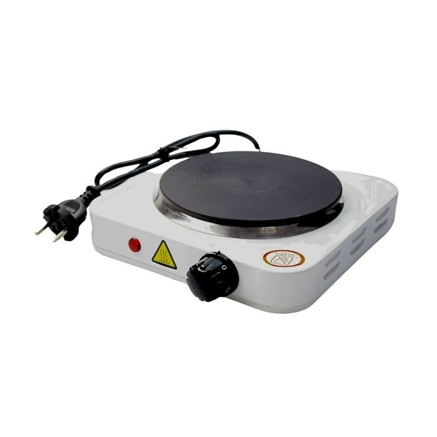 Hot Plate Cocina Plato Electrica Portatil 1000w Blanco Lider