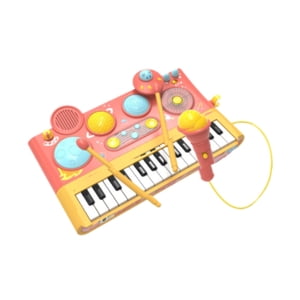 Bothyi - Juguete De Aprendizaje Musical Con Micrófono Para Cumpleaños, Día Del Niño, Navidad, Color Rojo