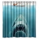thumbnail image 1 of Cortina de ducha Jaws, juego de cortina de baño con ganchos, tamaño 60 x 72 pulgadas, 1 of 3