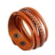 thumbnail image 1 of Rivet Punk PU Cuero Wrap Pulsera Multicapa Pulsera Ajustable Naranja, 1 of 3