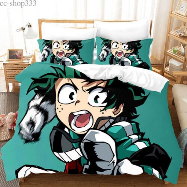 My Hero Academia H Quilt Duvet Cover Set Super Comforter Cover3-Piece Bedding Set