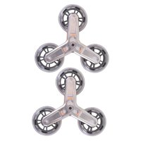 Ioensy - 2 Ruedas Triangulares De Repuesto Para Subir Escaleras, Ruedas Triangulares Para Carrito De Equipaje, Color Naranja