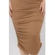 thumbnail image 4 of Vestido Midi Ajustado De Un Solo Hombro Con Fruncido Sexy Y Liso Color Coca Mocha (talla Grande Para Mujer), 4 of 5