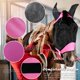thumbnail image 3 of Máscara antimoscas para caballo SMFUSMFU talla grande, rosa, con protección UV, 3 of 6