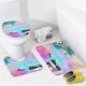 thumbnail image 4 of Splatoon-theme 4-Piece Shower Curtain Set with Rugs, Waterproof Bathroom Decor Set Includes Bath Mat, U-Shaped Rug, Toilet Lid Cover and Curtain with Hooks, 4 of 6