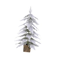 Bothyi - Árbol De Navidad Artificial Flocado En Nieve, Estatua De Repisa, Árbol De Navidad De Mesa, Altura 60Cm