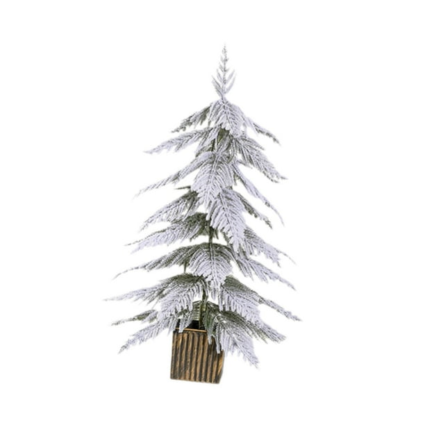 Árbol De Navidad Artificial Flocado En Nieve, Estatua De Repisa, árbol De Navidad De Mesa, Altura 60cm