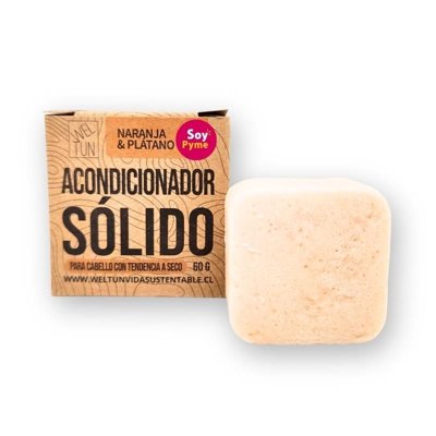 Acondicionador Sólido Naranja & Plátano 40 G Weltun Vida Sustentable