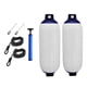 thumbnail image 3 of 2x guardabarros para botes, accesorios para botes anticolisión, protectores de parachoques para botes, parachoques inflables para botes para atracar b Blanco y azul, 3 of 4